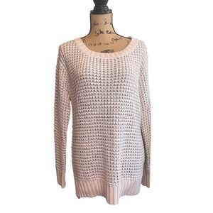 NWT Vintage Cache Sequins Embellished Winter Cozy Chunky Knit Sweater pink XL